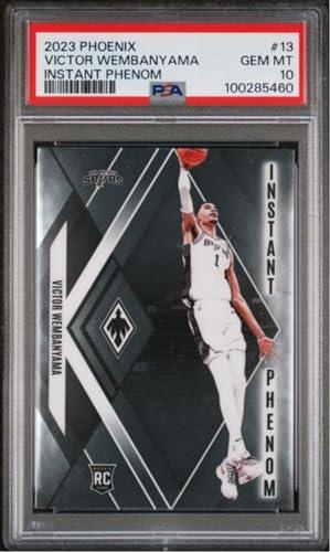 Graded 2023 Panini Phoenix Victor Wembanyama #13 Instant Phenom Rookie RC Basketball Card PSA 10 Gem Mint — Sports Cards review