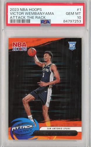 Graded 2023 Panini NBA Hoops Victor Wembanyama #1 Attack The Rim Rookie RC Basketball Card PSA 10 Gem Mint — Sports Cards review