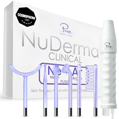 NuDerma Clinical High Frequency Wand with Fusion Neon-Argon Applicators Anti-Aging Anti-Acne by Pure Daily Care Facial Beauty Instrument — TikTok Shop Feed review
