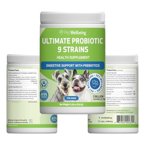 Pet Wellbeing Ultimate Probiotic 9 Strains for Dogs & Cats - Supports The Gut Microbiome and Digestion, Immune System Care, Urinary Tract Health, FOS, 2.5 Billion CFU - 11.29 oz (320 g) Powder — Pet Supplies review