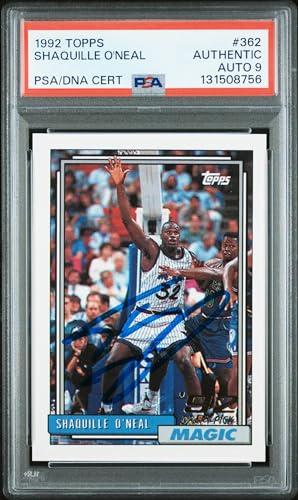 Graded 1992-93 Topps Shaquille O'Neal #362 Rookie RC Basketball Card PSA 9 Auto Grade Mint — Collectibles & Fine Art review