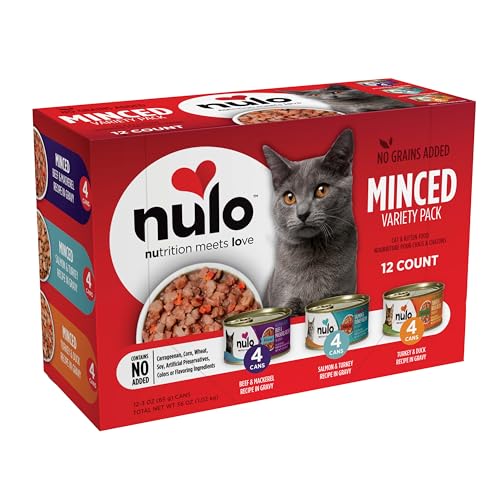 Nulo Variety Flavors Grain-Free Minced Wet Canned Cat Food, 3 Ounce (Pack of 12) — Pet Supplies review