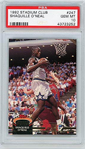 Shaquille O'Neal 1992 Stadium Club Basketball Rookie Card RC #247 Graded PSA 10 GEM MINT — Sports Cards review