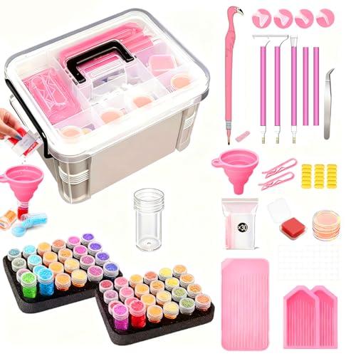 Diamonds Art Colorful Painting Tool Storage Box, 1 Set Diamonds Art Colorful Painting Tool Accessories with 60 Cans, Handheld Diamonds Arts Tool Kit — TikTok Shop Feed review
