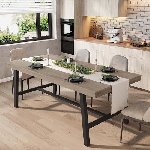 Giratree 47 Inch Round Dining Table, Farmhouse Fluted Dining Kitchen Table, Modern Wood Small Circle Dining Table for Kitchen Living Room, Natural — TikTok Shop Feed review