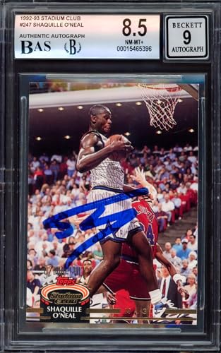 Shaquille "Shaq" O'Neal Autographed 1992 Stadium Club Rookie Card #247 BGS 8.5 Auto Grade Mint 9 Beckett BAS #15465396 — Collectibles & Fine Art review