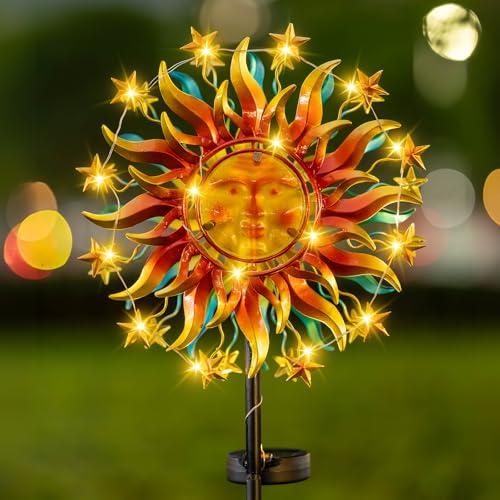 Temp-tations Outdoors Set of 2 Wind Spinners with Solar Lights Garden Decorative Flower Patio — TikTok Shop Feed review