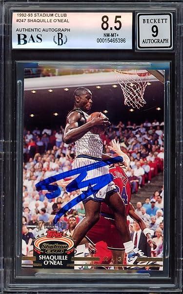 Shaquille "Shaq" O'Neal Autographed 1992 Stadium Club Rookie Card #247 BGS 8.5 Auto Grade Mint 9 Beckett BAS #15465396 — Collectibles & Fine Art review